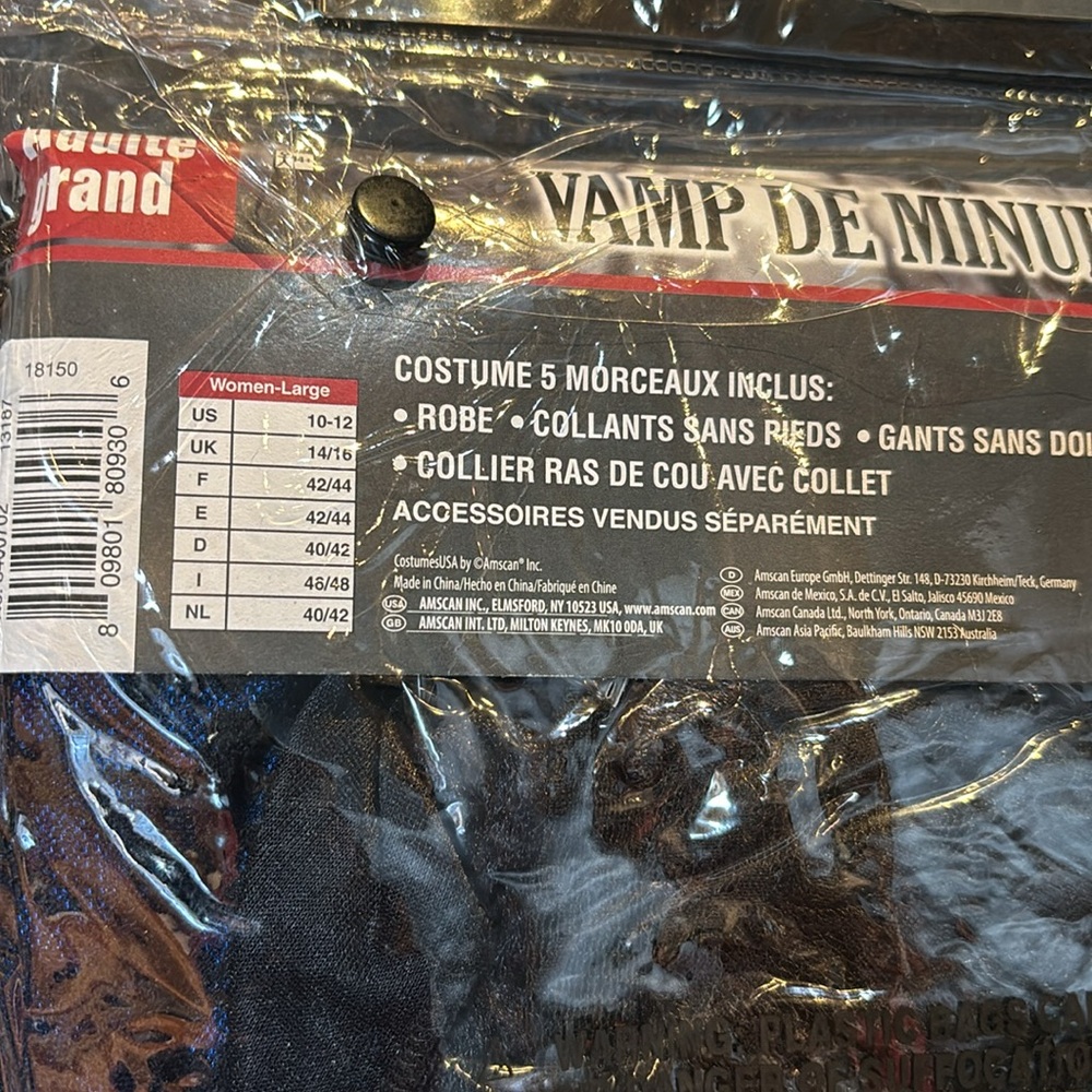 Midnight vamp adult costume - Picture 2 of 6